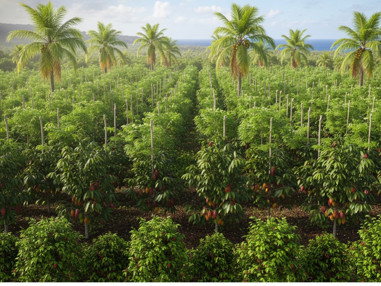 Quad-Helix agroforestry architecture at the ʻĀina Ulu Estate